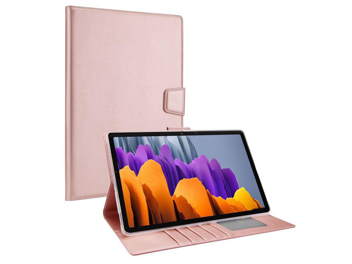 Capa para Samsung Galaxy Tab S7 Plus T970/S7 Fe T730/S8 + X800 Rosa