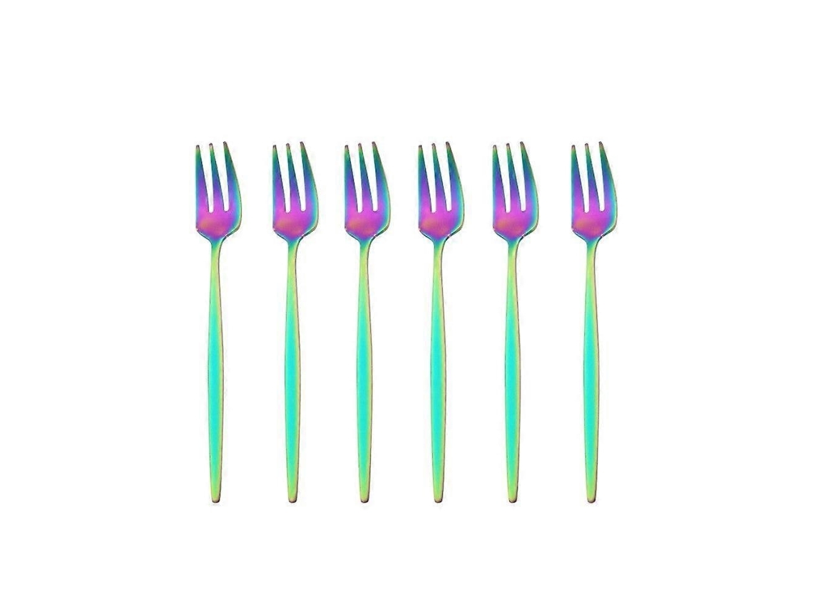 6 Peças Conjunto De Cozinha De Aço Inoxidável Fosco Pena Multicolorida 13,5 Centímetros