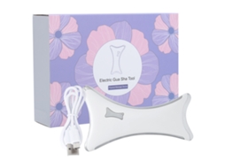Ferramenta De Beleza Elétrica Gua Sha Com Aquecimento Para Lifting Facial E Placa De Raspe Com Soro Importado Branco