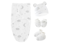 Saco De Dormir Bebê Chrui Antirrisco Com Luvas 50x70cm (estrelas E Lua)