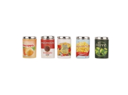 Mali 5 Peças Mini Latas de Frutas para Casa de Bonecas Acessórios de Decoração Bebida Miniatura