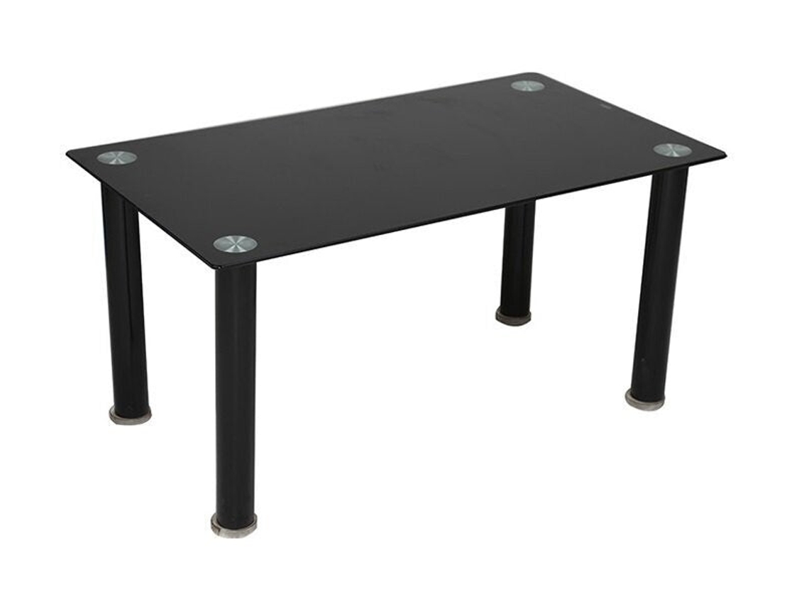 Mesa de Centro em Vidro Temperado Ct18 Preto 90X50Cm SALDOSYSTOCKS