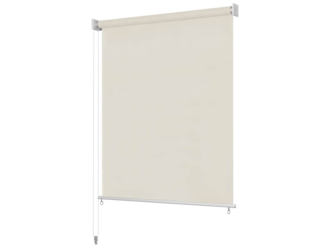 Vidaxl Estore De Rolo Para Exterior 165 (l) X 140 (a) Cm Creme