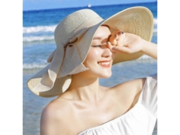2026 sombrero de Paja Planchado Con Lazo Grande para Mujer, Ala Ancha Plegable, Protección Uv 50+ para Verano, Playa Y Viajes