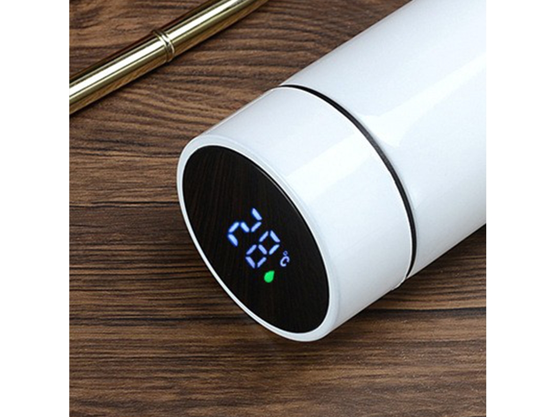 Eyf tampa Inteligente de Copo Isolado de Aço Inoxidável 304 com Medição de Temperatura, Dupla Camada, Vácuo, Portátil