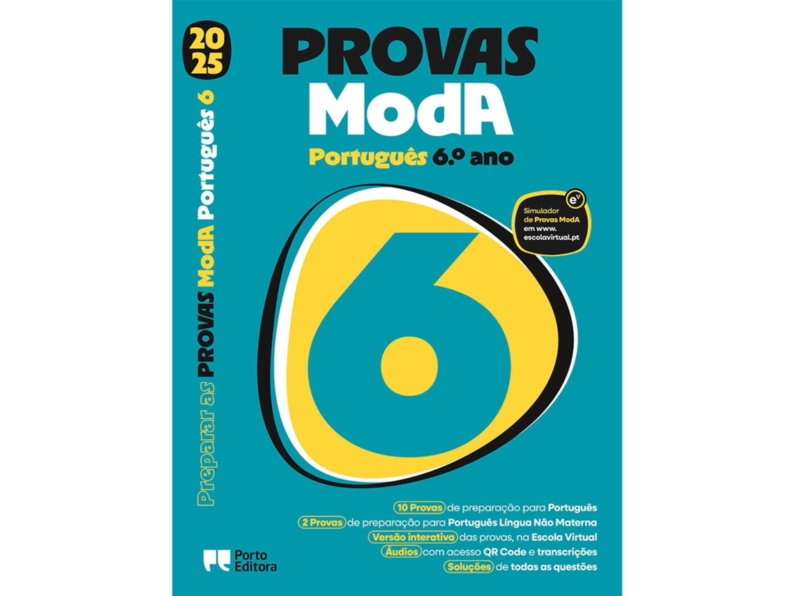 Livro Preparar As Provas Moda 2025 - Português - 6.º Ano De Autor Desconhecido (Português)