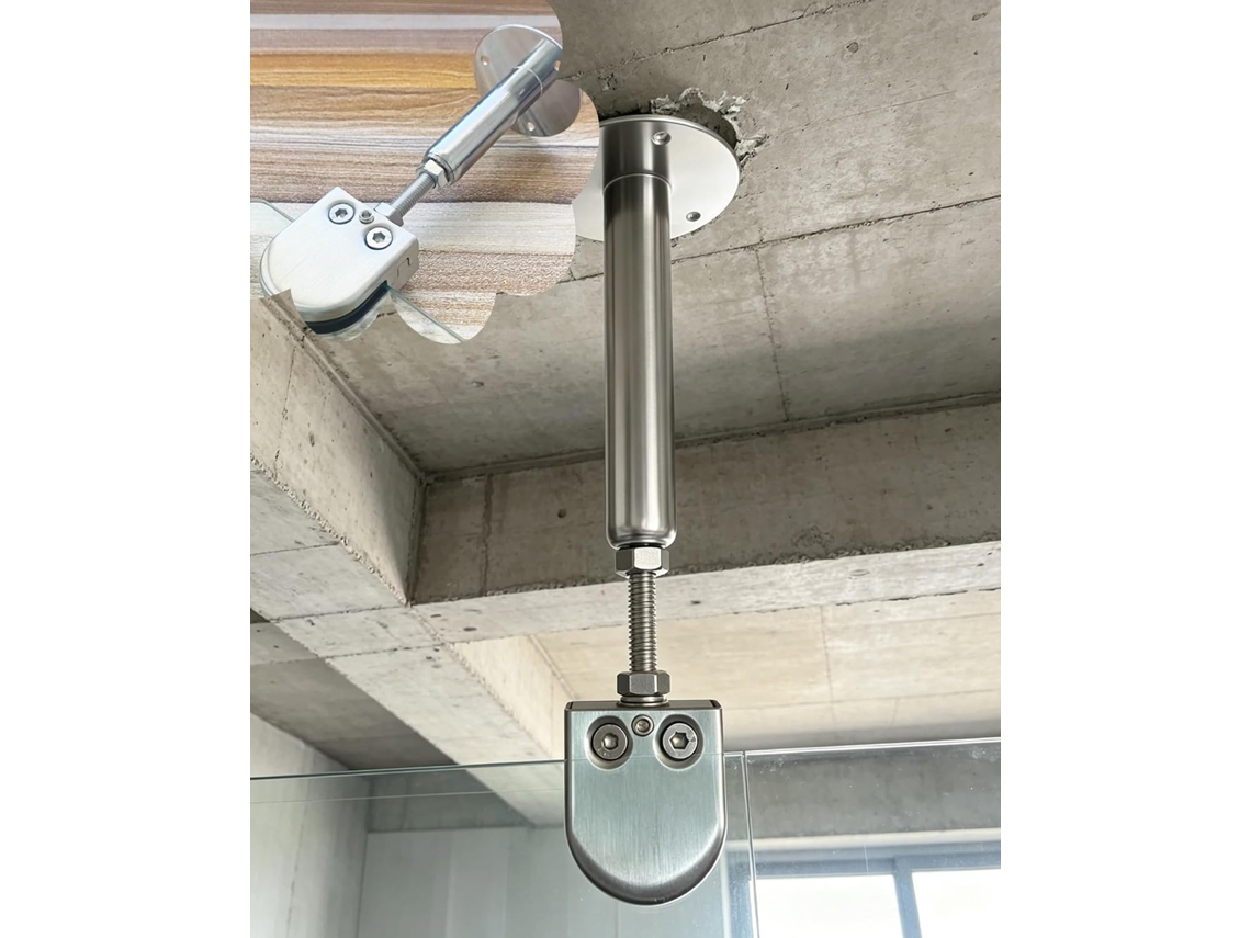 Braço Telescópico De Suporte Para Box Vidro 8a 12mm, Para Barras De Vidro Teto