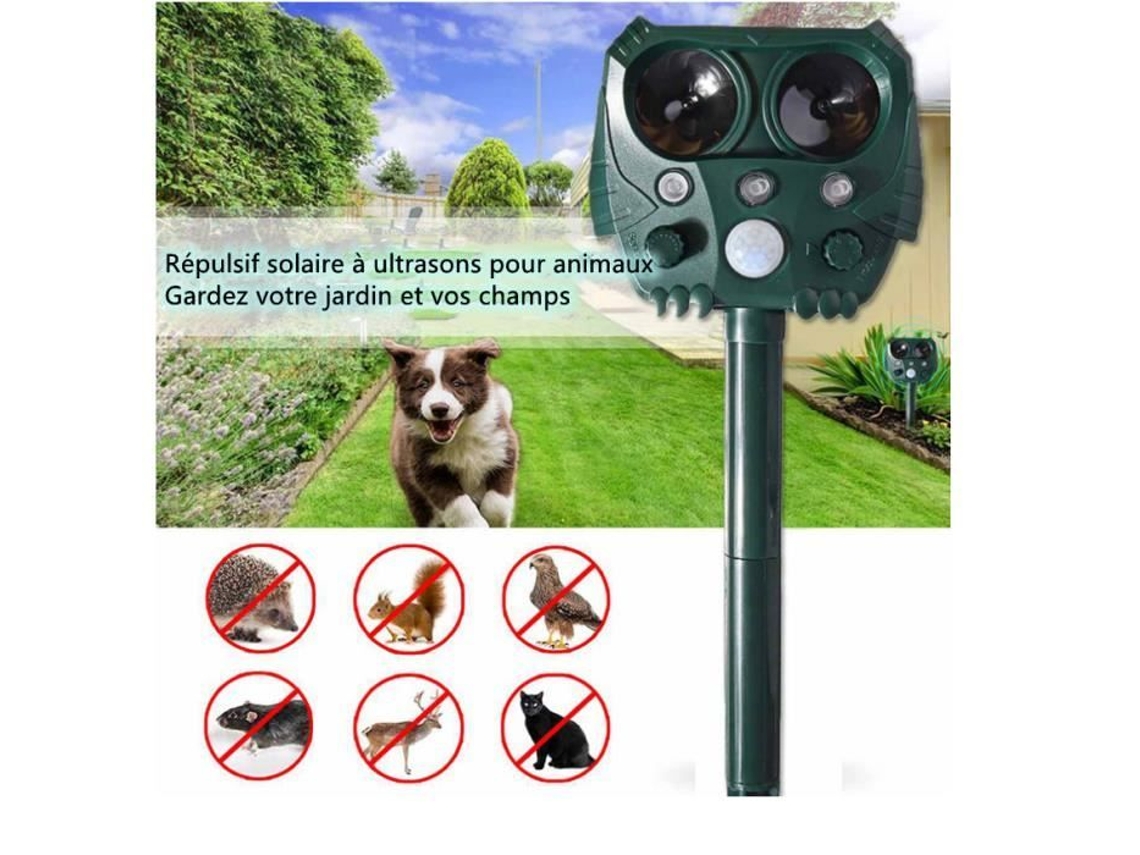 5W 5Hz Repelente ultrassônico solar, repelente ultrassônico solar de pragas, gato ultrassônico solar, cachorro, repelente de pássaros S/MARCA