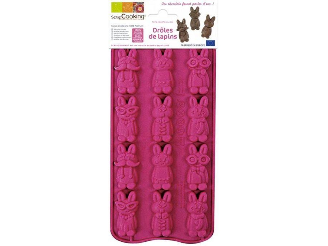 Molde SCRAPCOOKING Coelhos Engraçados (Silicone)
