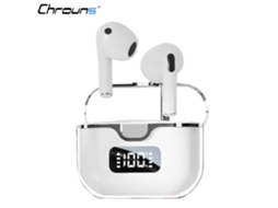 Fone De Ouvido Sem Fio Bluetooth, Chrons Bluetooth 5.2, Com Microfone Recarregável Branco