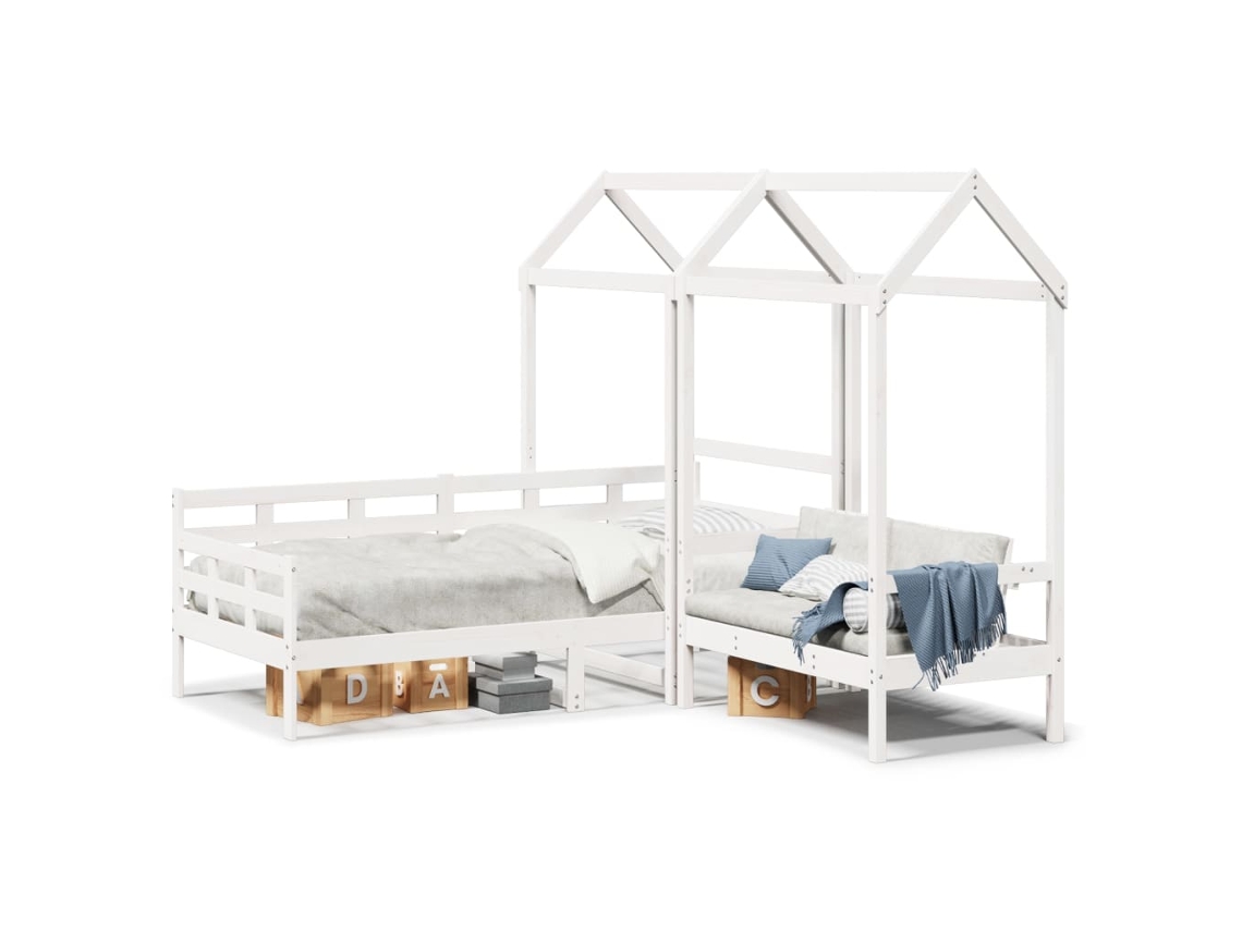 Day Bed And Bench Set, Day Bed And Bench Sets Vidaxl Branco Madeira De Pinho (80 X 200 Cm)