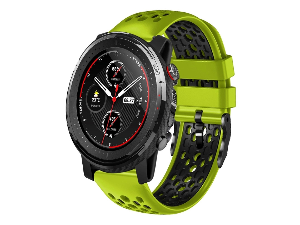 Pulseira De Silicone Respirável Bicolor De 22 Mm Para Amazfit 3