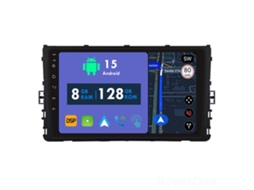 Auto Rádio Carro Bluetooth Autoradio 8GB RAM 128G ROM CarPlay Navegação GPS Ecrã Táctil RoverOne para Volkswagen VW MQB Polo Jetta MK7 2020-2022  