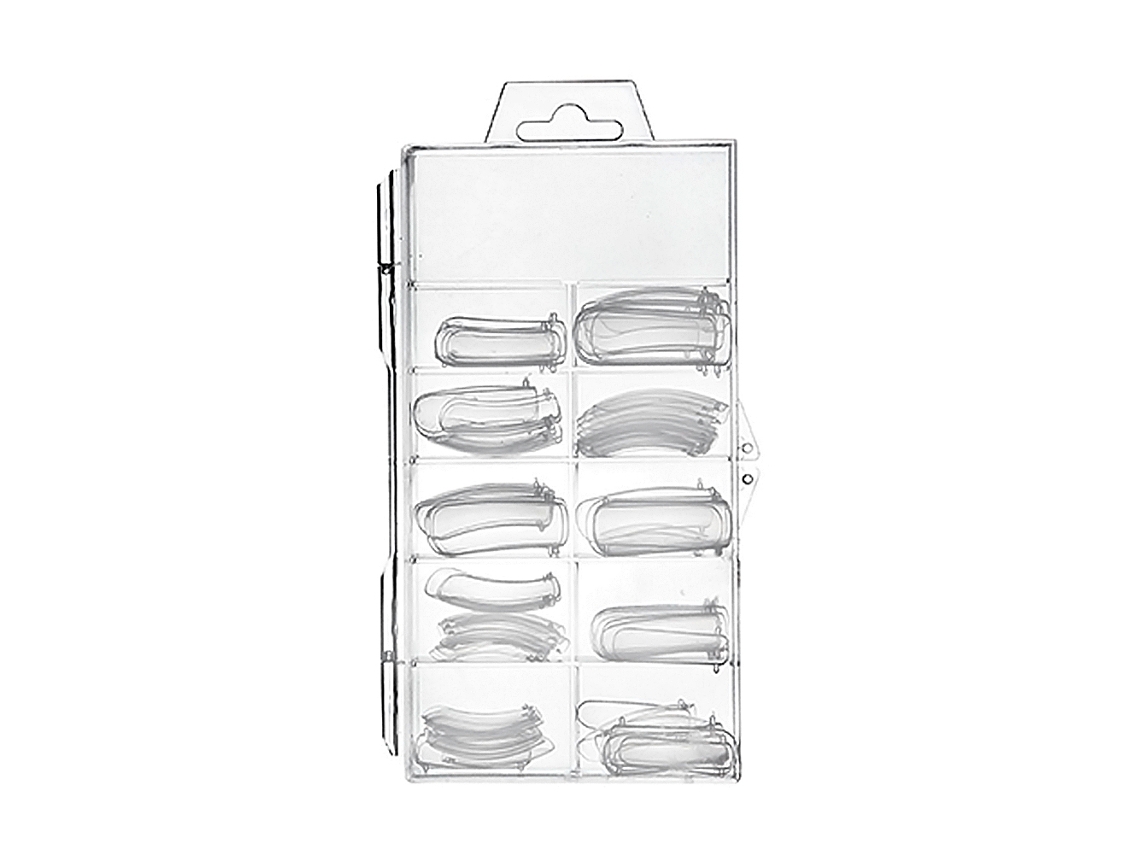 100 Peças Moldes De Unhas Falsas De Capa Completa Transparentes Ferramentas Para Gel Uv