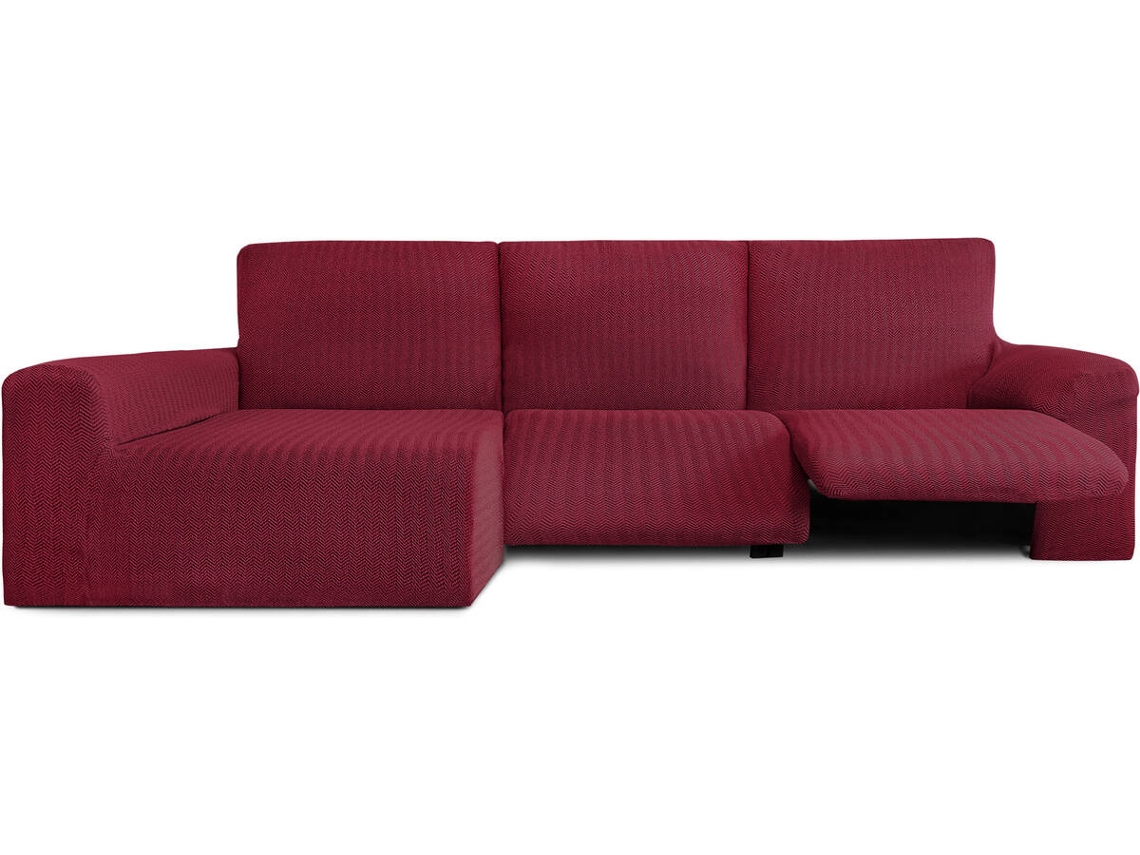 Capa de Chaise Longue Relax Esquerda EYSA Premium Jaz Tecido Multielástico (360 x 180 x 120 cm - Poliéster e Algodão - Burdeos)