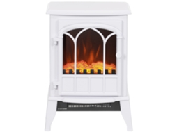Lareira Elétrica 1000w/2000w, Efeito Chama Led, Decorativa, Independente, Branca | S/MARCA