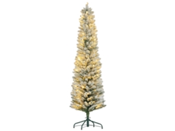 Árvore De Natal 180 Cm Árvore De Natal Artificial Nevada Com 150 Luzes Led 329 Ramos Verde E Branco