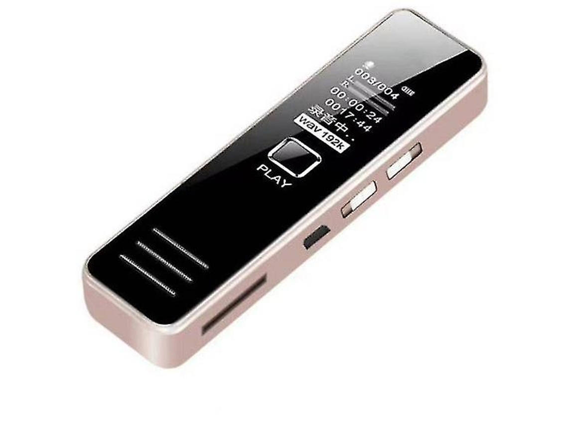 Gravador Digital De Cartão Tf, Com Função Inteligente De Redução De Ruído, 20 Horas De Tempo De Gravação 32gb Yizhood (rosa Ouro)