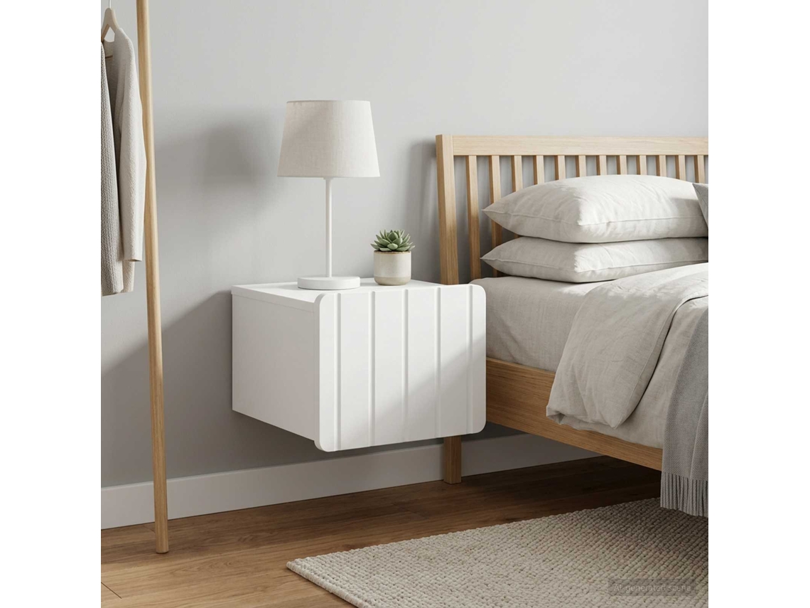 Vidaxl Gabinete De Canto Montado Na Parede 2 Unid. Branco