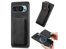 Capa Magnética Para Celular Com Porta-cartões De Couro Retrô