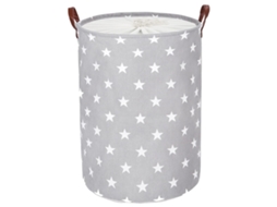 Grey Star, Cesto de Roupa Grande Dobrável BRILVIBERA