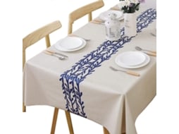 Rebe mantel Quadrado de Pvc Lavável Impermeável 137x137 Cm Rattan para Mesa Cozinha Piquenique Interior Exterior Protetor