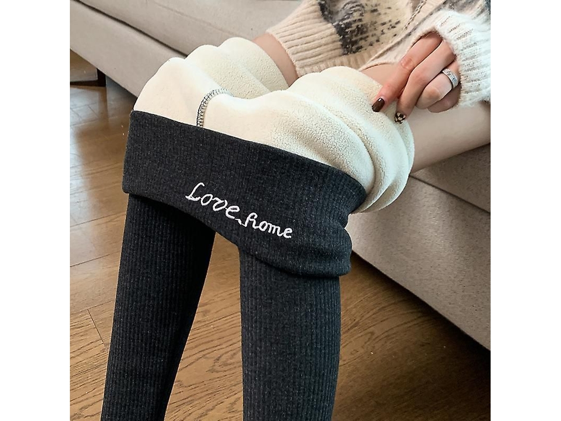 Fasst Leggings de Inverno Mulher Cintura Alta Forro Caliente Espessura Opaque Térmicos Algodão