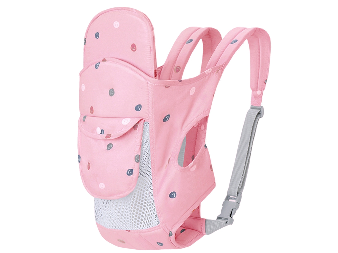 Portabebé Com Cintos Grossos, Frontal E Posterior, Força Equilibrada, Evita Danos Musculares, Fácil De Usar, Rosa