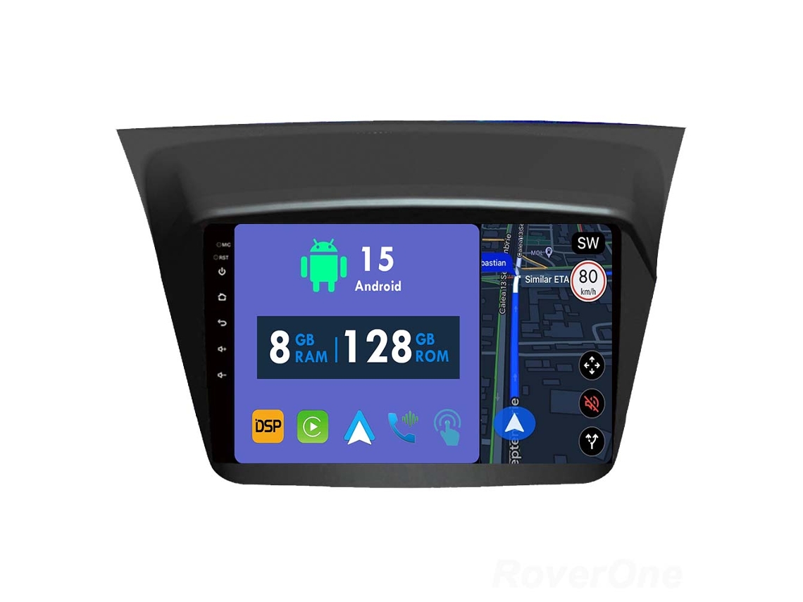 Auto Rádio Carro Bluetooth Autoradio 8GB RAM 128G ROM CarPlay Navegação GPS Ecrã Táctil RoverOne para Mitsubishi Pajero Sport 2 L200 Triton 2008-2016