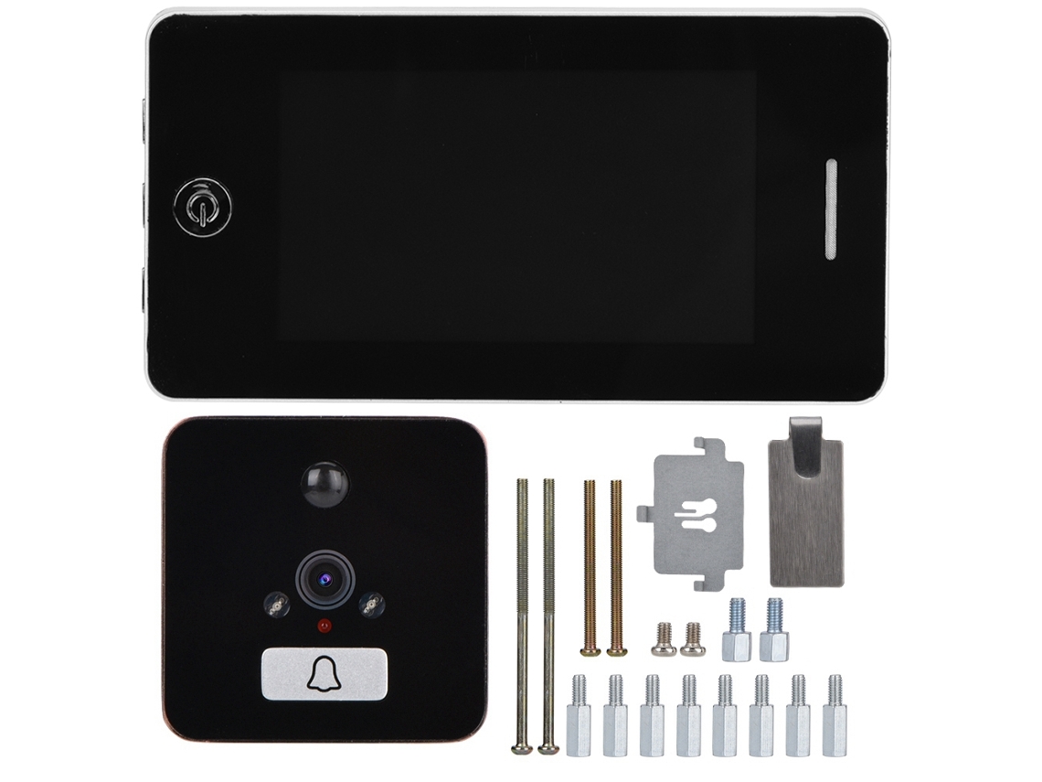 Visualizador Eletrônico Inteligente Para Porta, Display De 4,3 Polegadas, Hd 960p