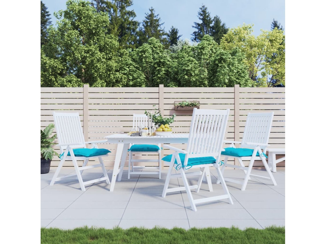 Vidaxl Almofadões Para Cadeira 4 Pcs 40x40x7 Cm Tecido Turquesa