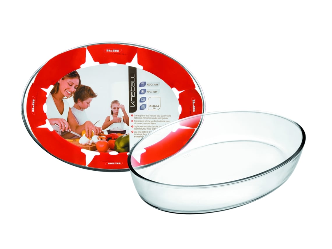Prato de Forno Oval Kristall 40X27X6 50 Cm IBILI Ref.