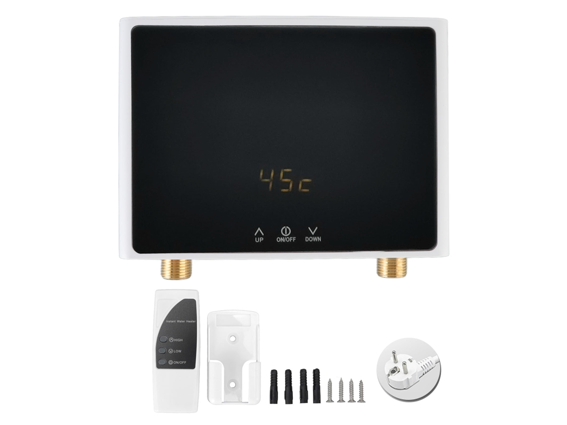 Aquecedor de água elétrico instantâneo sem reservatório com painel remoto, 3000w LAXISCREED