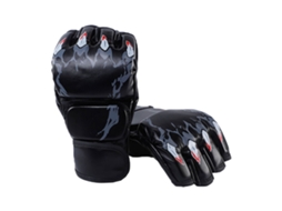Business luvas de Boxe com Dedo Aberto Design de Pata de Tigre Couro Espessado para Treino e Luta