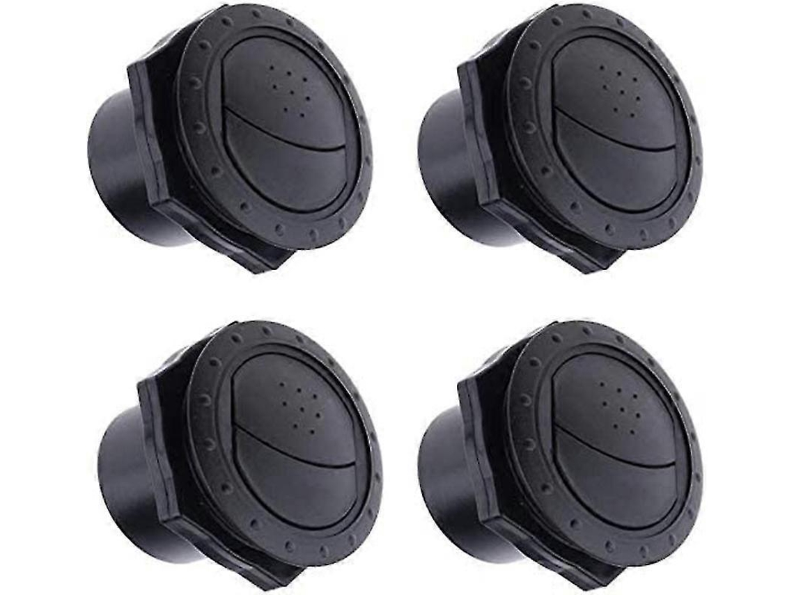 Defletor de Ar Condicionado para Painel de Carro 2 Peças Plástico Abs Preto Universal 4 Peças