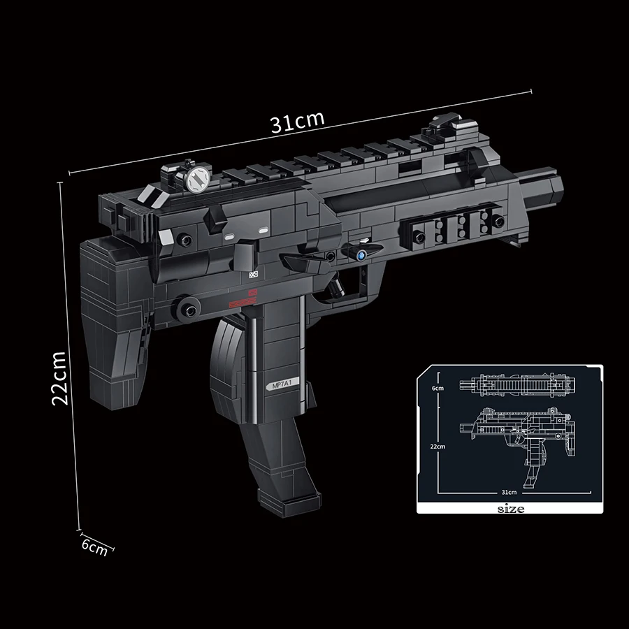 Blocos de Montar para Montar Modelos de Armas Militares para Crianças. MDUG (625 Peças)