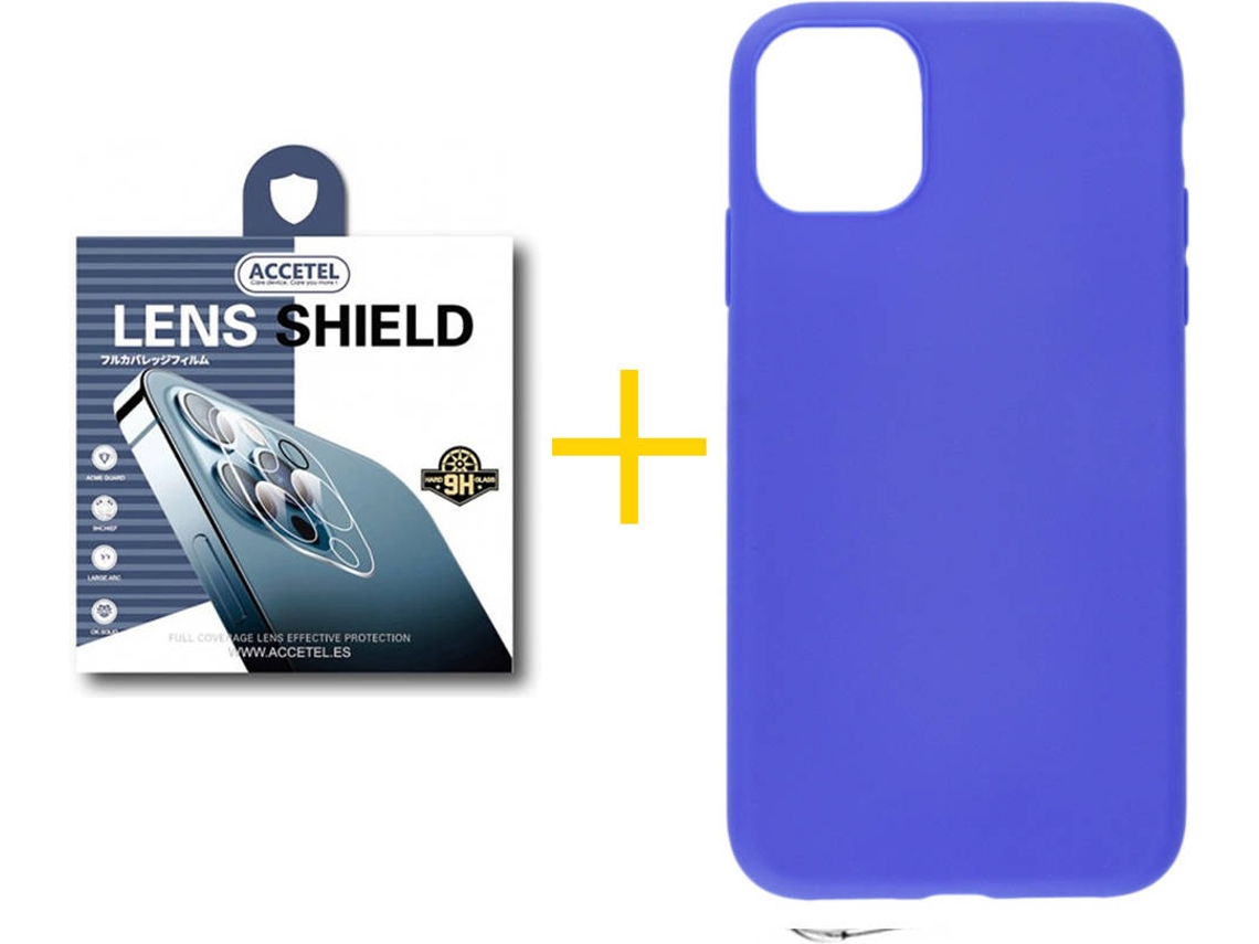 Capa + 1 Película de Câmara para iPhone 11 Pro ACCETEL Azul