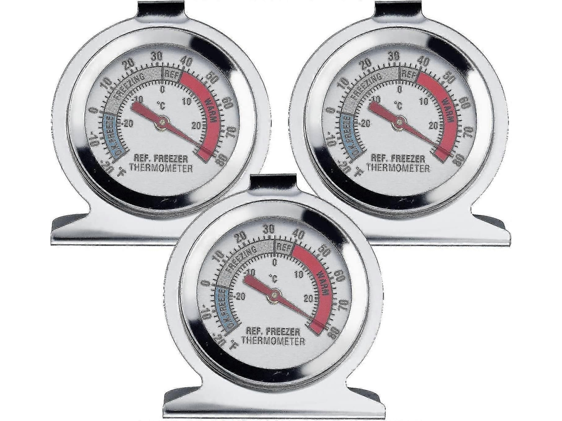 Peças Friméso Termômetro Da Geladeira Indicador De Temperatura Do Refrigerador De Aço Aquecido Termômetro Sem Fio Freezer Termômetro Descara Termome