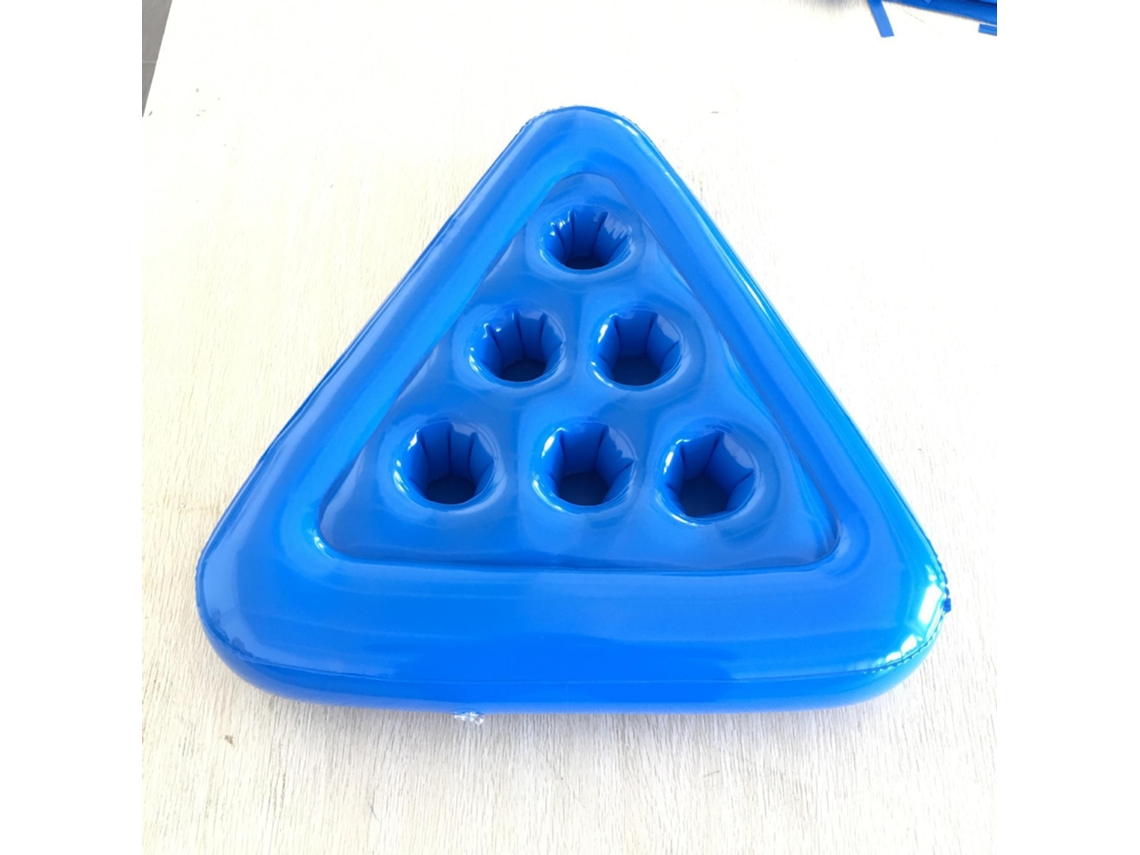 Conjunto De 2 Porta-copos Infláveis ​​triangulares Com 6 Furos Para Bebidas, Ideal Para Spa, Bar, Banheira De Hidromassagem E Festas De Verão