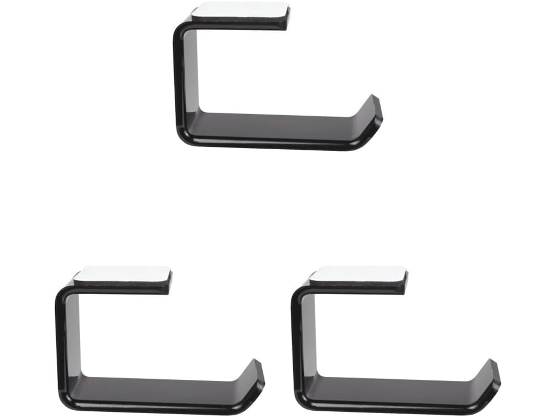 Conjunto De 3 Suportes Universais Para Fones De Ouvido Para Uso Embaixo Da Mesa