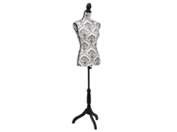 Vidaxl Busto Manequim De Senhora Preto E Branco