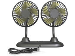 Ventilador Usb Duplo Para Carro Com Haste Flexível Ajustável Uso Em Escritório