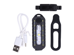 Lanterna traseira LED vermelha azul multifuncional carregamento USB resistente à água com cinco modos | S/MARCA