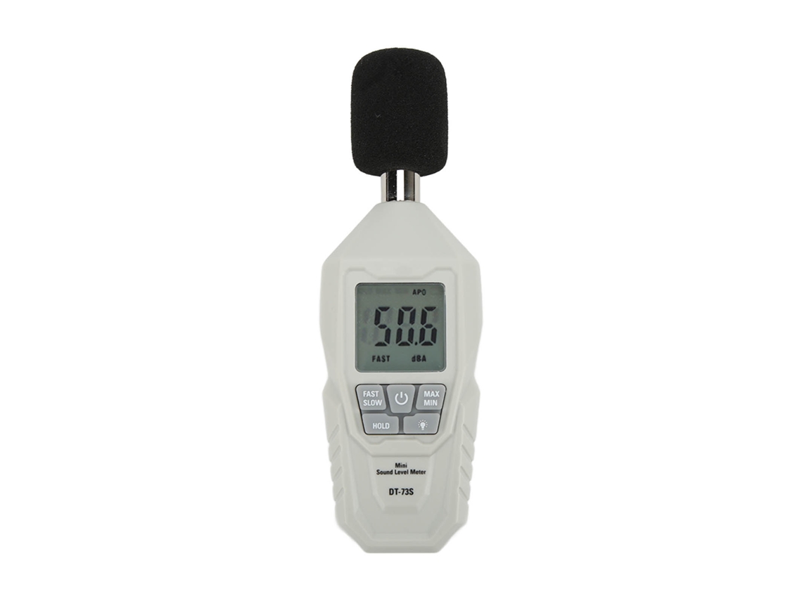 Medidor de Nível de Som Digital YURU, LCD, Microfone Condensador, 30‑130dB, Medição de Ruído, Automático | S/MARCA