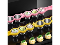 LAXISCREED: Shaker de Arroz Inox Rosa com Colher Infantil