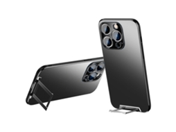 Suporte Casa Quedas Para Iphone 14 Plus Pele Sintética Anti-choque Preto