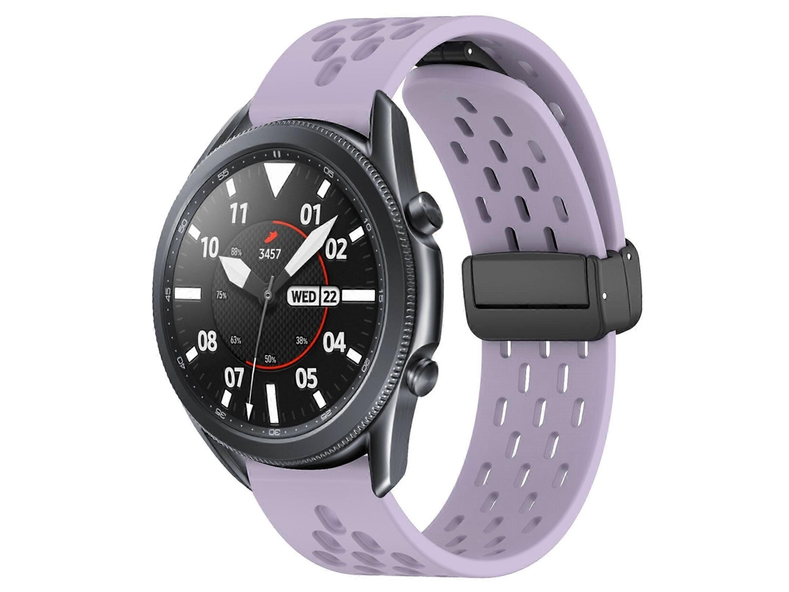 Pulseira De Silicone Dobrável De 22 Mm Com Fecho Magnético