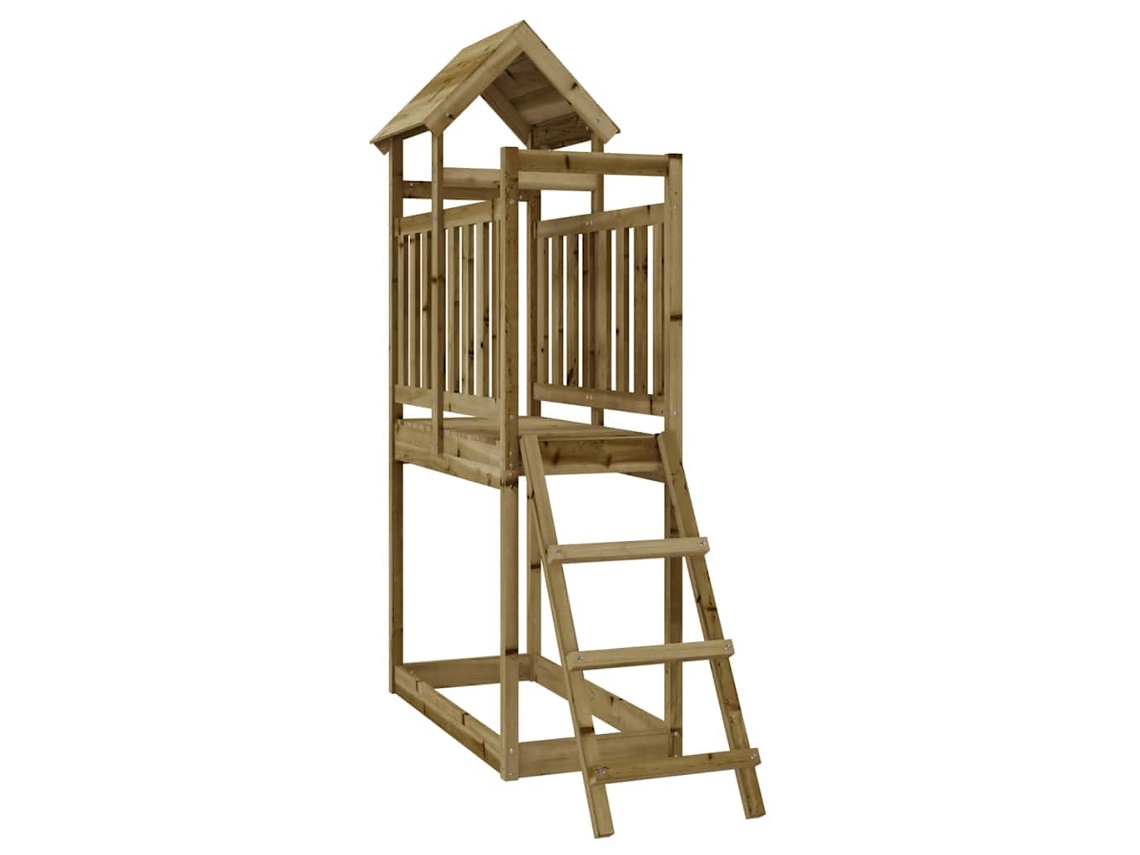Vidaxl Conjunto De Brincar P/ Exterior 53x110x214 Cm Pinho Impregnado
