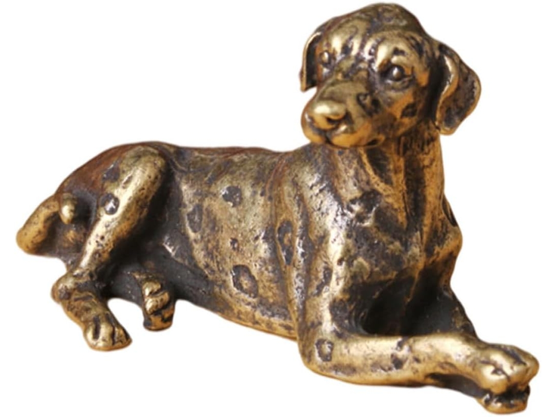 Peso De Papel Em Forma De Cachorro, Leve E Feito De Cobre, Com Design