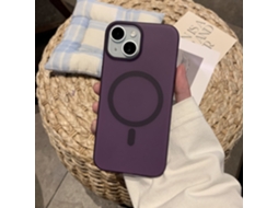 Capa Para Iphone 17 Air Transparente Roxa Fosca Magnética Ultrafina À Prova De Quedas
